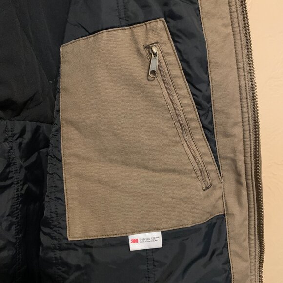Carhartt Full Jacket Quick Duck Sz 2XL Canyon Brown Distressed Stained - Picture 16 of 16
